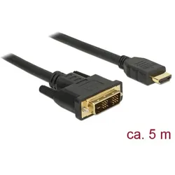 DeLOCK 85586 Videokabel-Adapter 5 m DVI-D HDMI Typ A (Standard) Schwarz