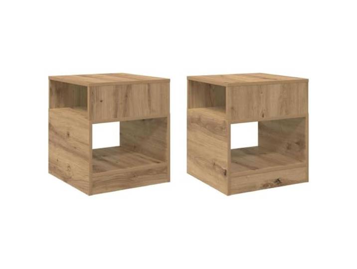 Beistelltisch 2 Stück Eiche Handwerk 40,5 x 40 x 45 cm aus technischem Holz Verwendung im Innenbereich, Ablagen, saubere Linien, geringer Platzbedarf, Montage erforderlich, 17,75 kg