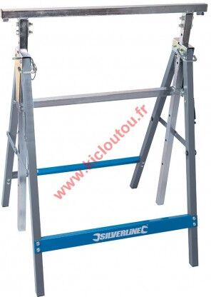 Silverline 226168 Tréteau usage intensif 150 kg Hauteur réglable