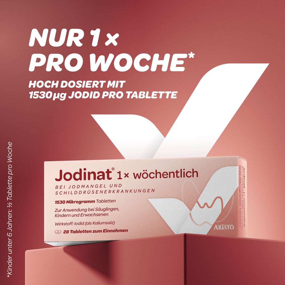 Jodinat 1x wöchentlich 1530 Mikrogramm Tabletten 28 St