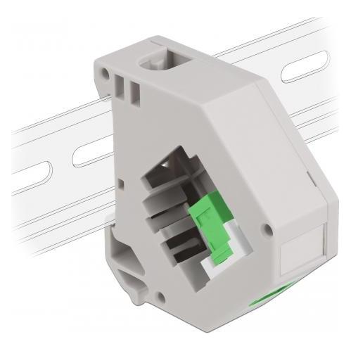 Delock Hutschienenadapter mit Keystone SC Simplex Buchse zu SC Simplex Buchse grün (87165)