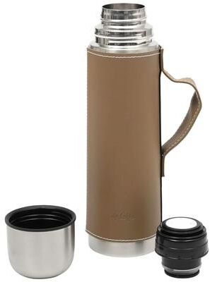 Mr. Coffee Stainless Steel 23oz Thermal Bottle with Lid in Brown
