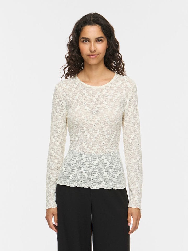 Vila Bluse "Fay" in Creme - M