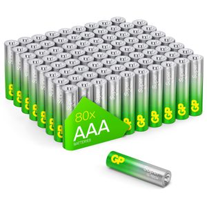 GP Batterien Batteries Super, Alkaline, 1,5V, 10 Jahre lagerfähig, AAA / Micro / LR3, 80 Stück