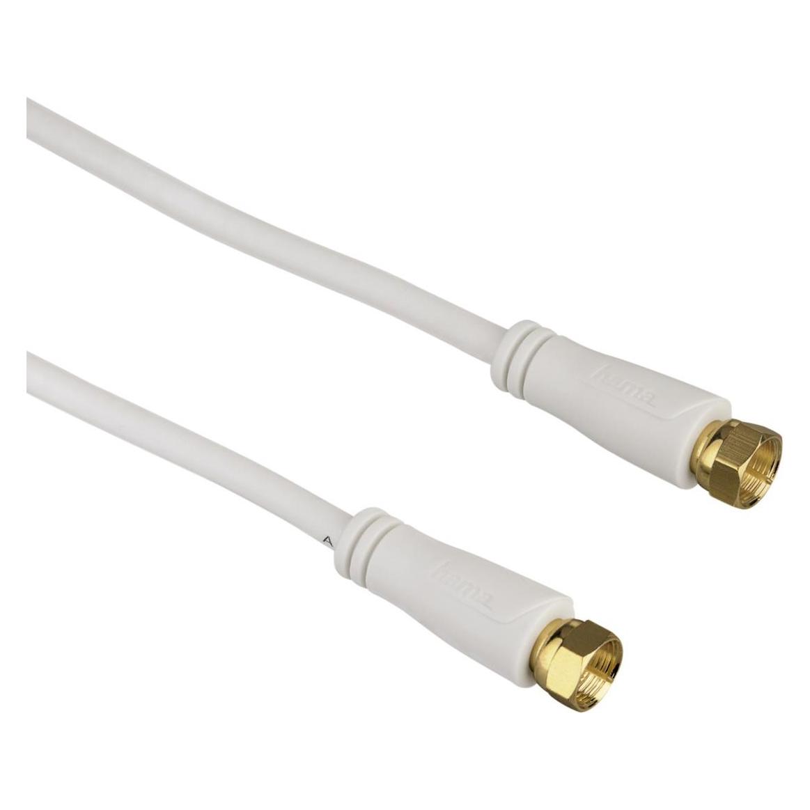 Hama SAT-Anschlusskabel - vergoldeter, grosser Schraubkopf (100 dB, SAT Kabel) (00122507)
