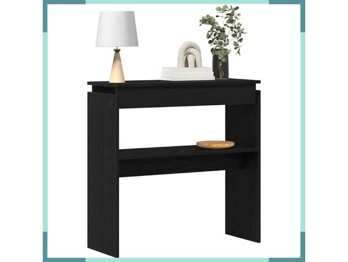 Table console - 862661 - Chêne noir - Bois d'ingénierie - 80 x 30 x 80 cm