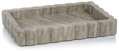 Zodax Baffin Intricate Scallop Marble Tray