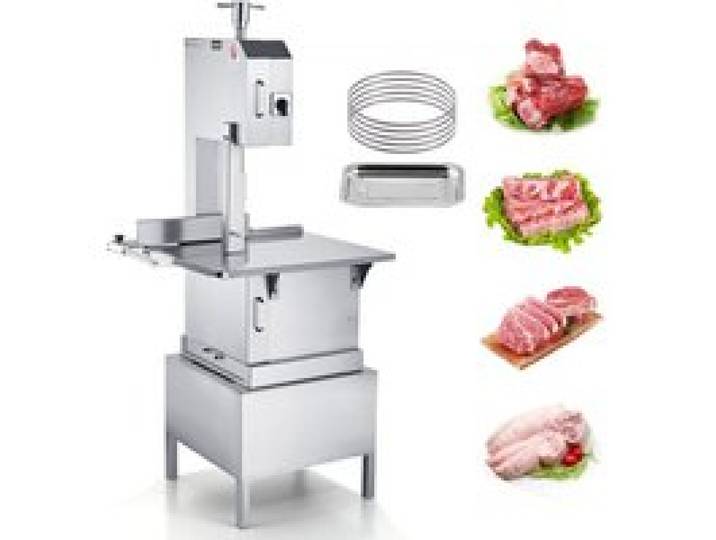 VEVOR Scie à Os de Boucher Électrique Commerciale Scie à Ruban pour Os 2200 W 1500 kg/h Scie Électrique pour Viande et Os Congelés Table 620x520 mm Épaisseur de 4-220 mm pour Supermarché Restaurant