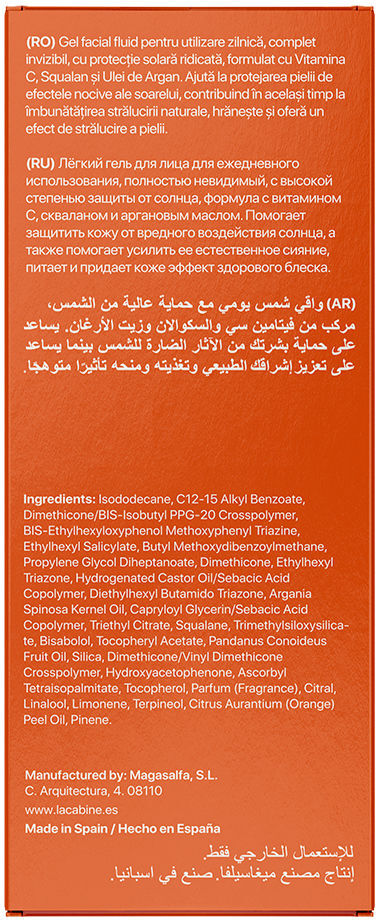 La Cabine VIT-C invisible facial fluid gel SPF30 30 ml
