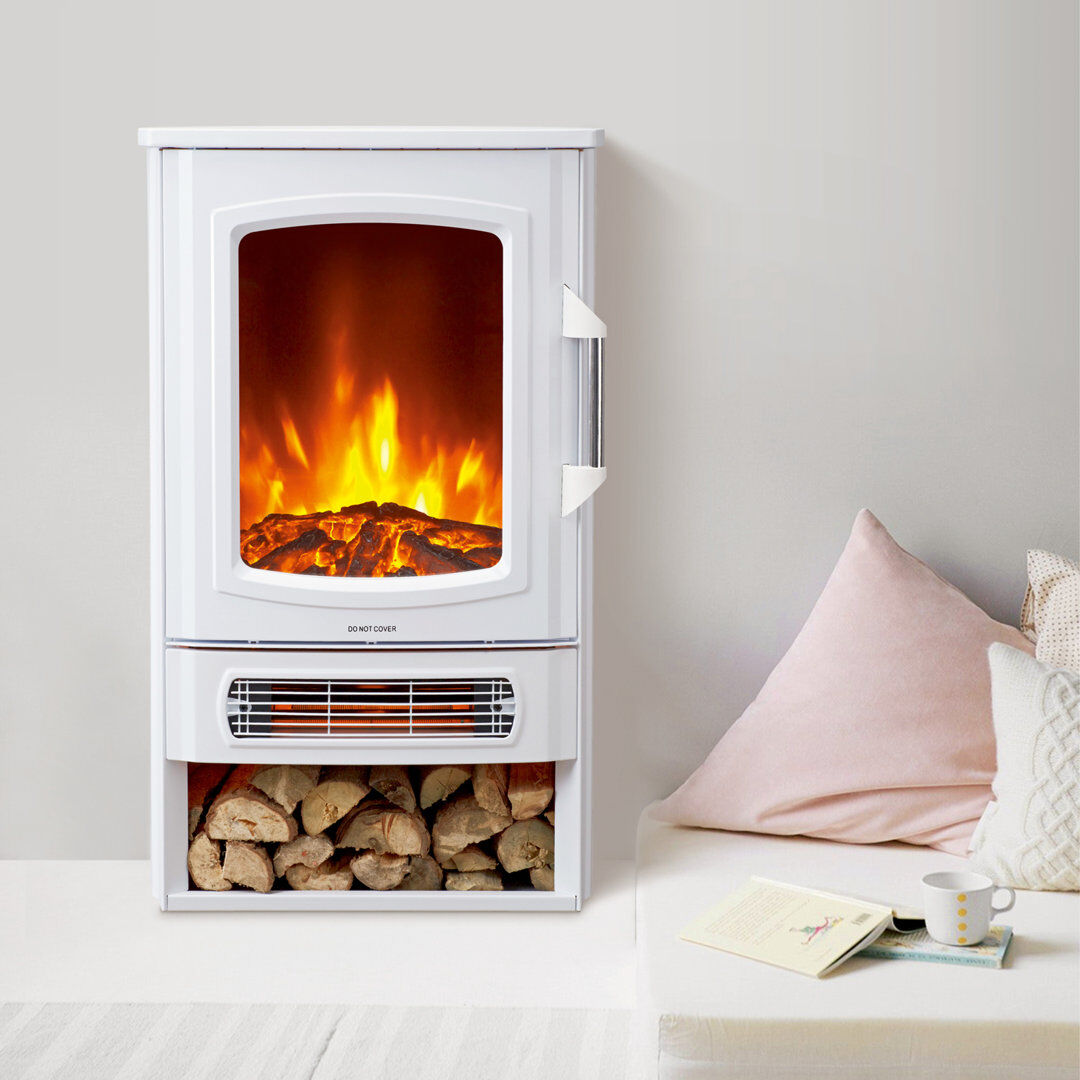 Corona Belfry Heating 44.5 cm W Electric Fireplace White