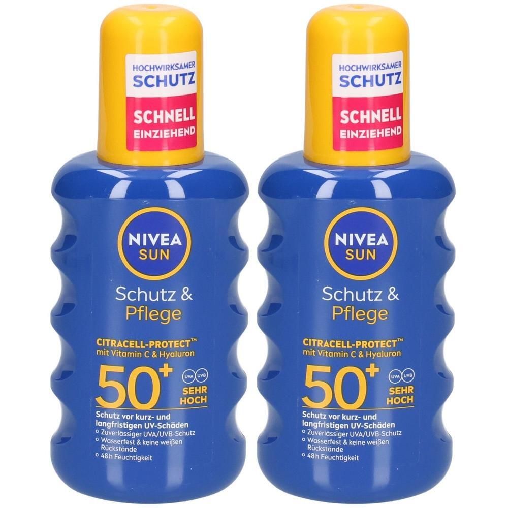 Nivea Sun Schutz & Pflege Sonnenspray LSF 50+ 200ml x2 2x200 ml