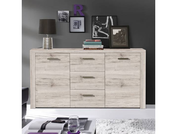 Enfilade avec 2 portes 197 x 83 x 41cm Beige/Marron