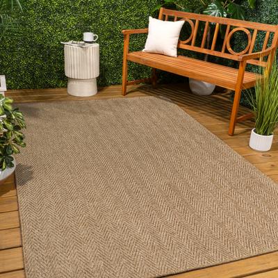 JONATHAN Y Rowena Easy Jute Scandinavian Boho Herringbone Weave Indoor/Outdoor Area Rug
