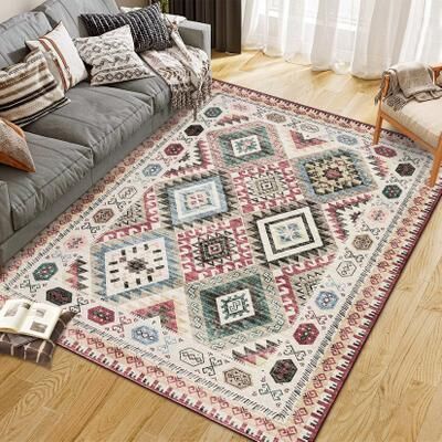 Garvee Boho Origintal Moroccan Trellis Rustic Area Rug Home Decor