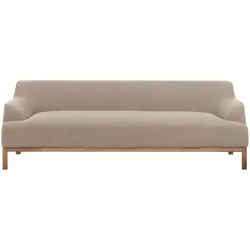 3-SITZER-SOFA Stoff Taupe Sosjo