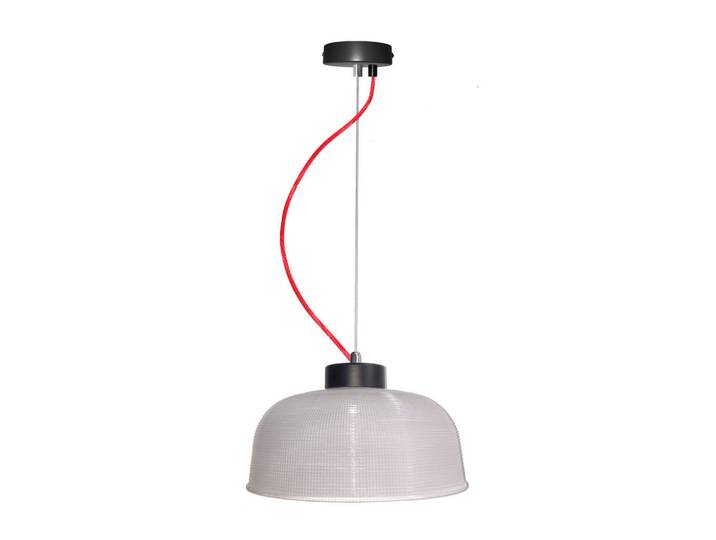 Pendelleuchte Liverpool, Rot, Schwarz, Transparent, Metall, Glas, 26.5x90x26.5 cm, RoHS, Europäischer Sicherheitsstandard, einfach zu transportieren, Lampen & Leuchten, Innenbeleuchtung, Hängeleuchten, Pendelleuchten