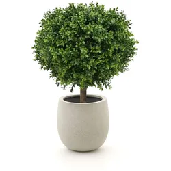 Designplants/Luca Lifestyle Buchsbaum Kugel Kunstpflanze (h:50 cm) mit Grigio Balloon Blumentopf