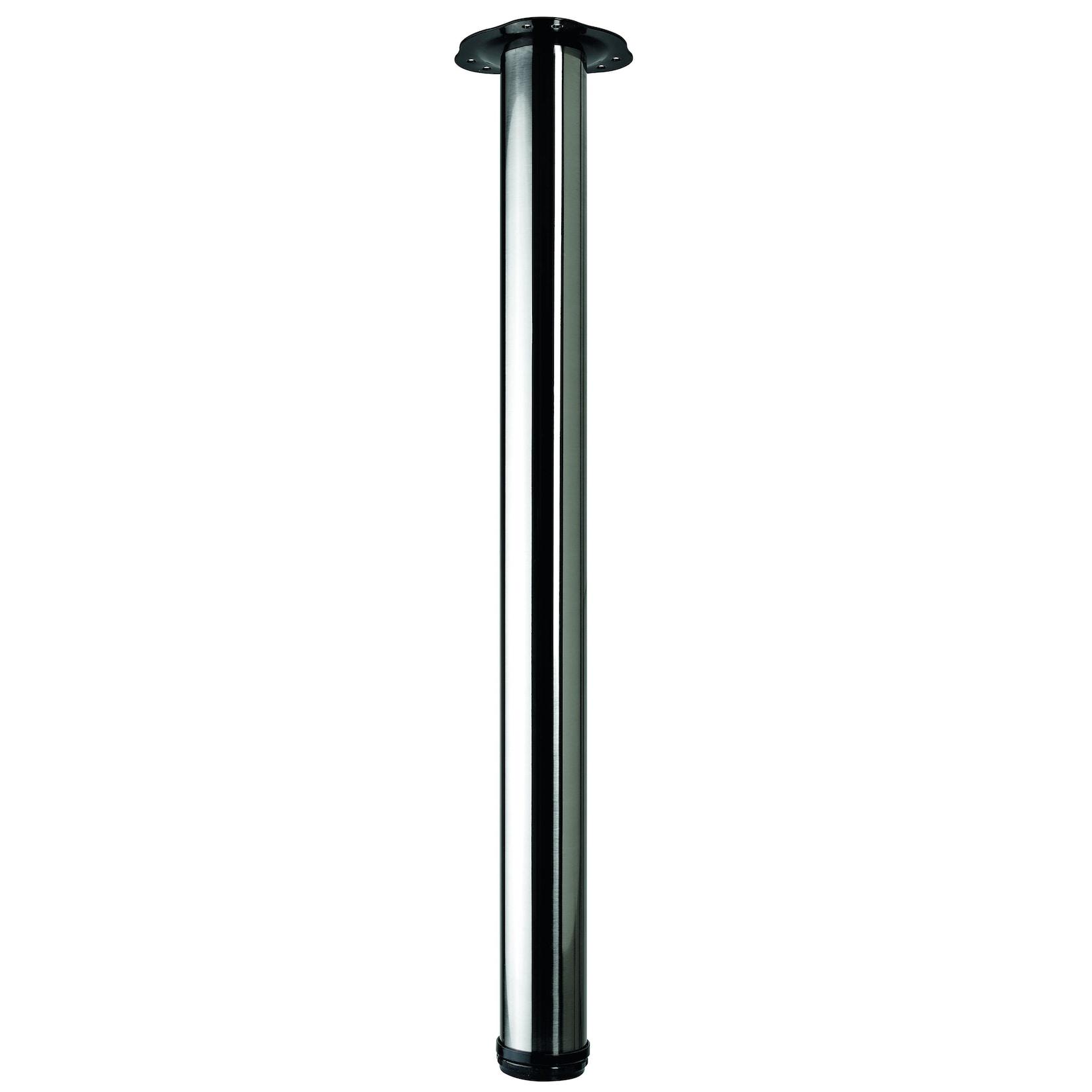 Hettich Set Tischbeine Tischfüße (D60x700-730mm, Edelstahl-Optik, 4 Stk.) 40649
