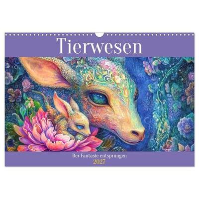 Tierwesen – Der Fantasie entsprungen (Wandkalender 2027 DIN A3 quer), CALVENDO Monatskalender