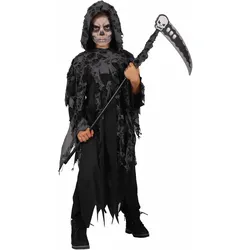 Thetru Kinder Kostüm Halloween, Der Tod, schwarz (116, 122, 128)