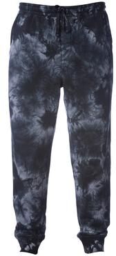 Independent Trading Co. PRM50PTTD Tie-Dyed Fleece Sweatpants in Tie Dye Black size Large
