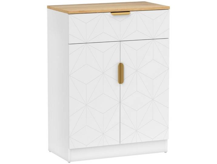 Fine Life Pro Sideboard Sideboard modern, weiß, mit Schublade & verstellbarem Regal