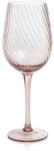 Zodax Sesto Optic Swirl White Wine Glasses, Set of 4
