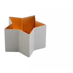 Madras Windlicht Stern M flanell/nudegold