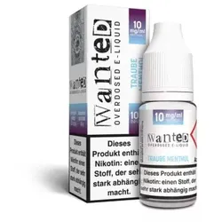 Traube Menthol NicSalt Overdosed Liquid by Wanted 10ml / 10mg