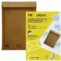 Mailmedia Luftpolster-Versandtaschen braun, 25x35 cm