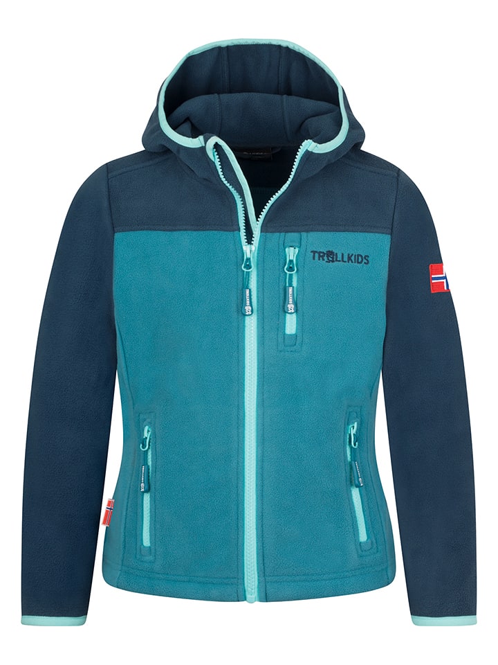 Trollkids Fleecejacke "Stavanger" in Türkis - 98