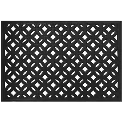 Relaxdays Fußmatte mit Muster 60 x 40 cm Schwarz