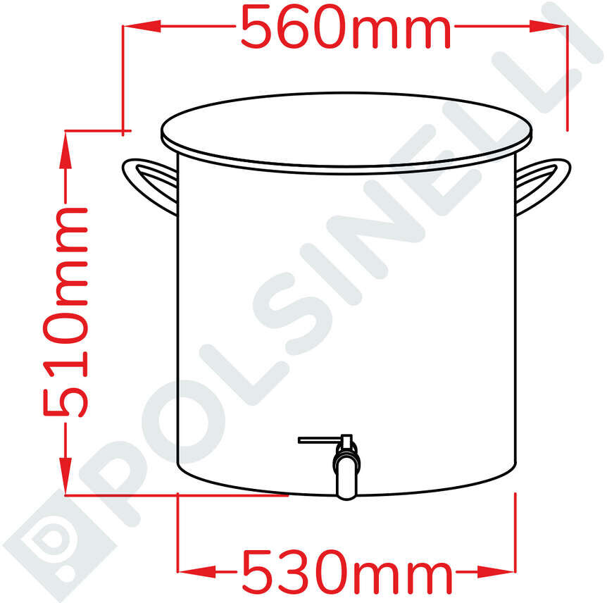 Polsinelli Cuve de macération en acier inox 100 L