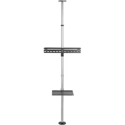 equip Bodenstandhalter 37"-70"/40kg 1TFT 1Ablage Höhe (30 kg, 37" - 70"), TV Ständer, Schwarz