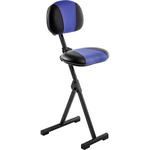 meychair Stehhilfe Futura, AF-SR-KL, mit Rückenlehne, Kunstleder, schwarz/blau, 54-90cm
