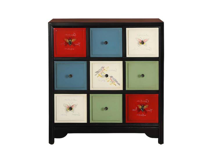 Xlmoebel Kommode Apothekenschrank aus massivem Holz im rustikalen Landhausstil (Kommode, 1 St., Kommode), Hergestellt in Europa