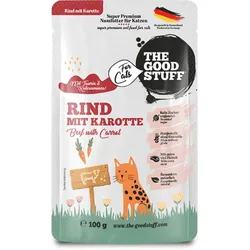 The Goodstuff Adult Beutel 100g Katzennassfutter 6 x 100 Gramm Rind & Karotte