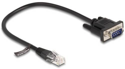 Delock 88008 RJ45 / Seriell Patchkabel 0.30m Schwarz 1St.