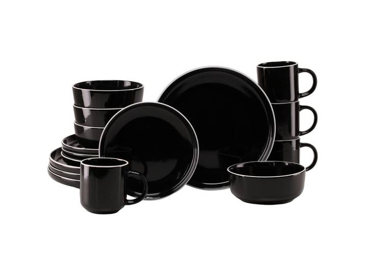 Kombiservice Nordic Gourmet Schwarz, 4 Pers., 16-teilig