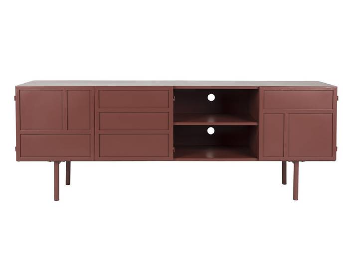 Sideboard Davis – aus Eisen in Rot - Rot - Luxusbetten24