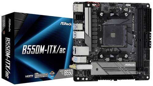 ASRock B550M-ITX/ac Mainboard Sockel (PC) AMD AM4 Formfaktor (Details) Mini-ITX Mainboard-Chipsatz AMD B550