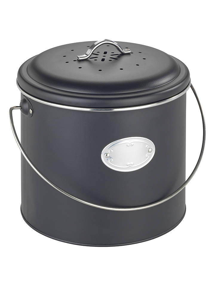 Wenko Komposteimer "Nero" in Schwarz - 6 l - onesize
