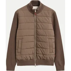 Jacke aus Woll-Mix Braun M