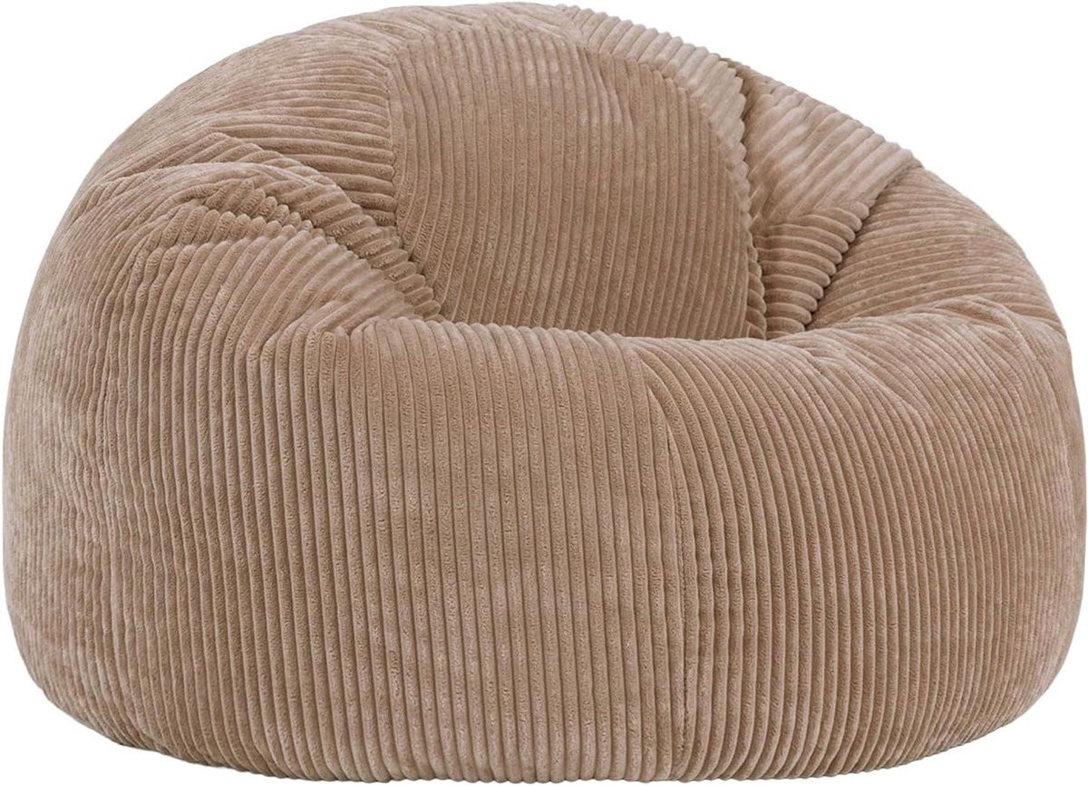 Zitzak voor volwassenen - Rond zitkussen - Bruin corduroy