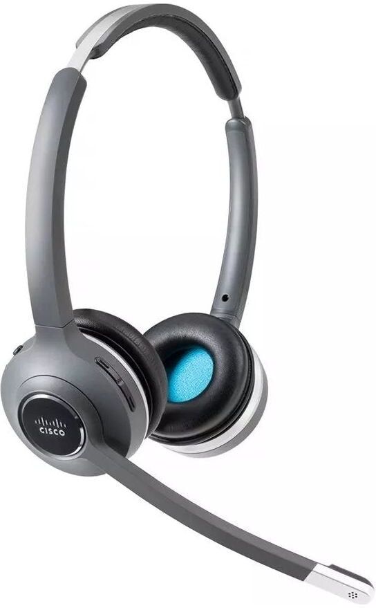 Cisco Systems 562 Wireless DECT Headset – Dual On-Ear with Multi-Source Base - Charcoal, New