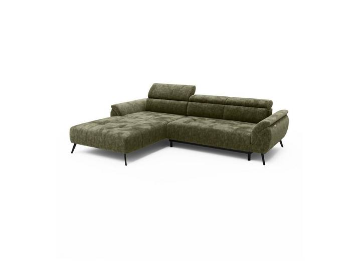 LIVORA Ecksofa SOFAS 100% Polyester grün, 286x184x79 cm grün