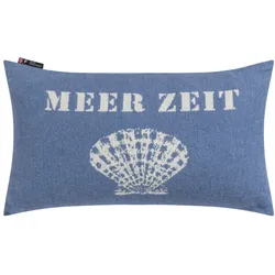David Fussenegger Kissenhülle Nova 'Meer Zeit' 30 x 50 cm Marine- Blau