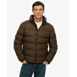 Superdry für Herren. M5012287A Braune Sport-Steppjacke (S), Lässig, Polyester