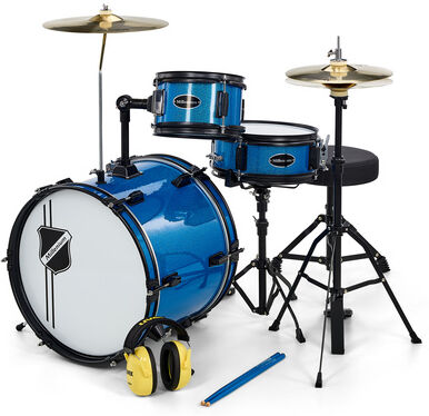Millenium Youngster Drum Set Bundle Blue Azure Sparkle