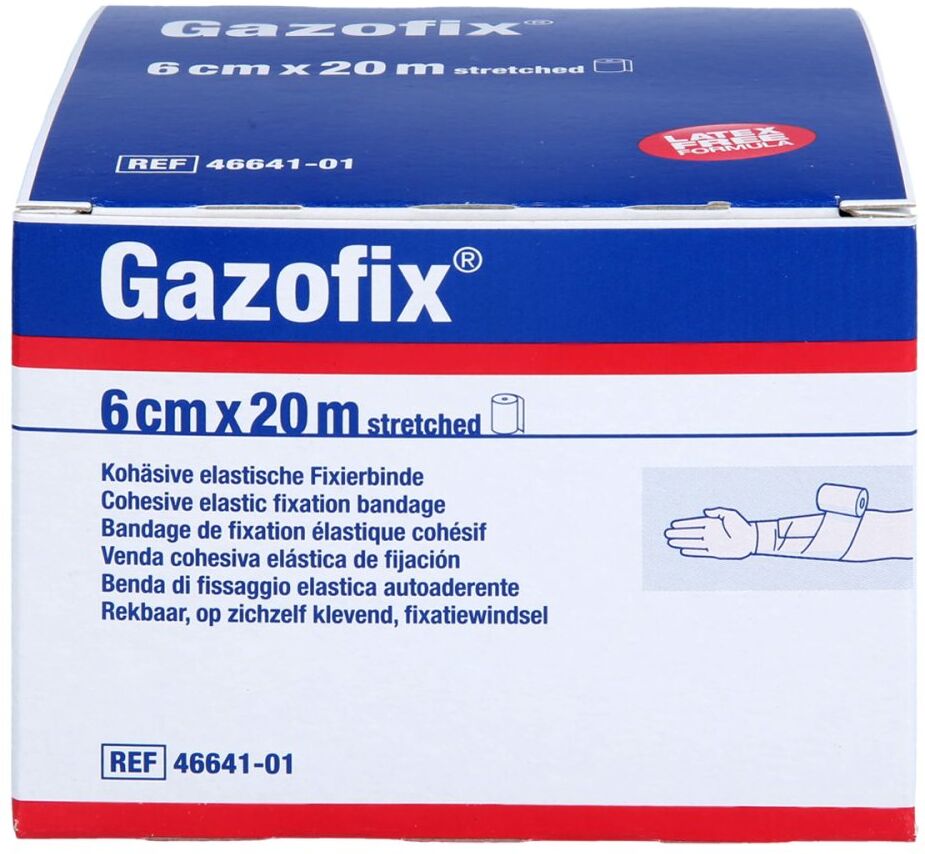 Gazofix Fixierbinde kohäsiv 6 cmx20 m